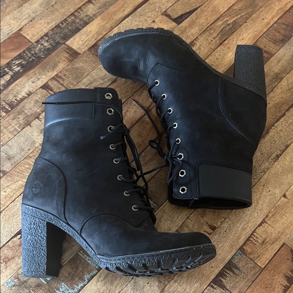 Black Lace-Up Ankle Boots - Picture 7 of 12